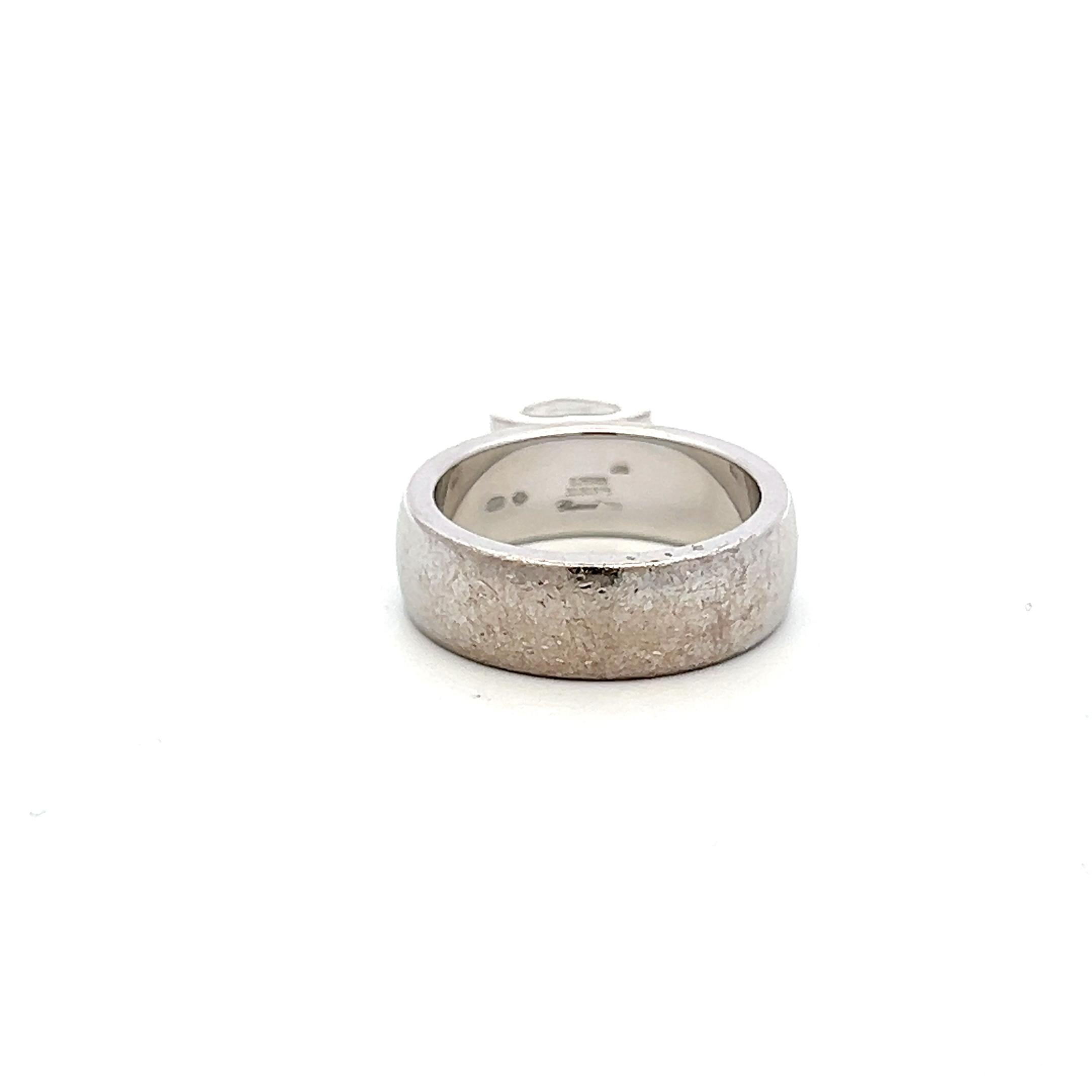 Chopard 18K WG Cocktail Ring with 0.04 Carat Round G-VS Diamond Size 6.5