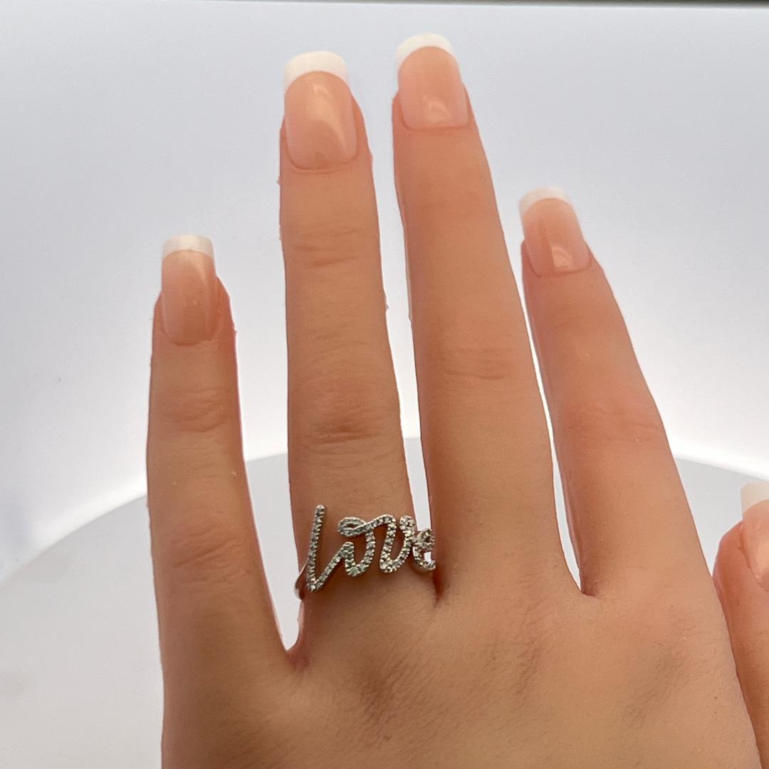 Tiffany & Co 0.20 Carat Round Diamond 18 Karat White Gold Cocktail Ring