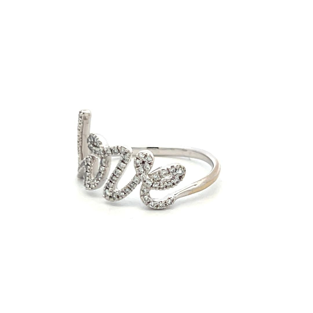 Tiffany & Co 18K WG Cocktail Ring with 0.2 Carat Round G VS Diamonds Size 7