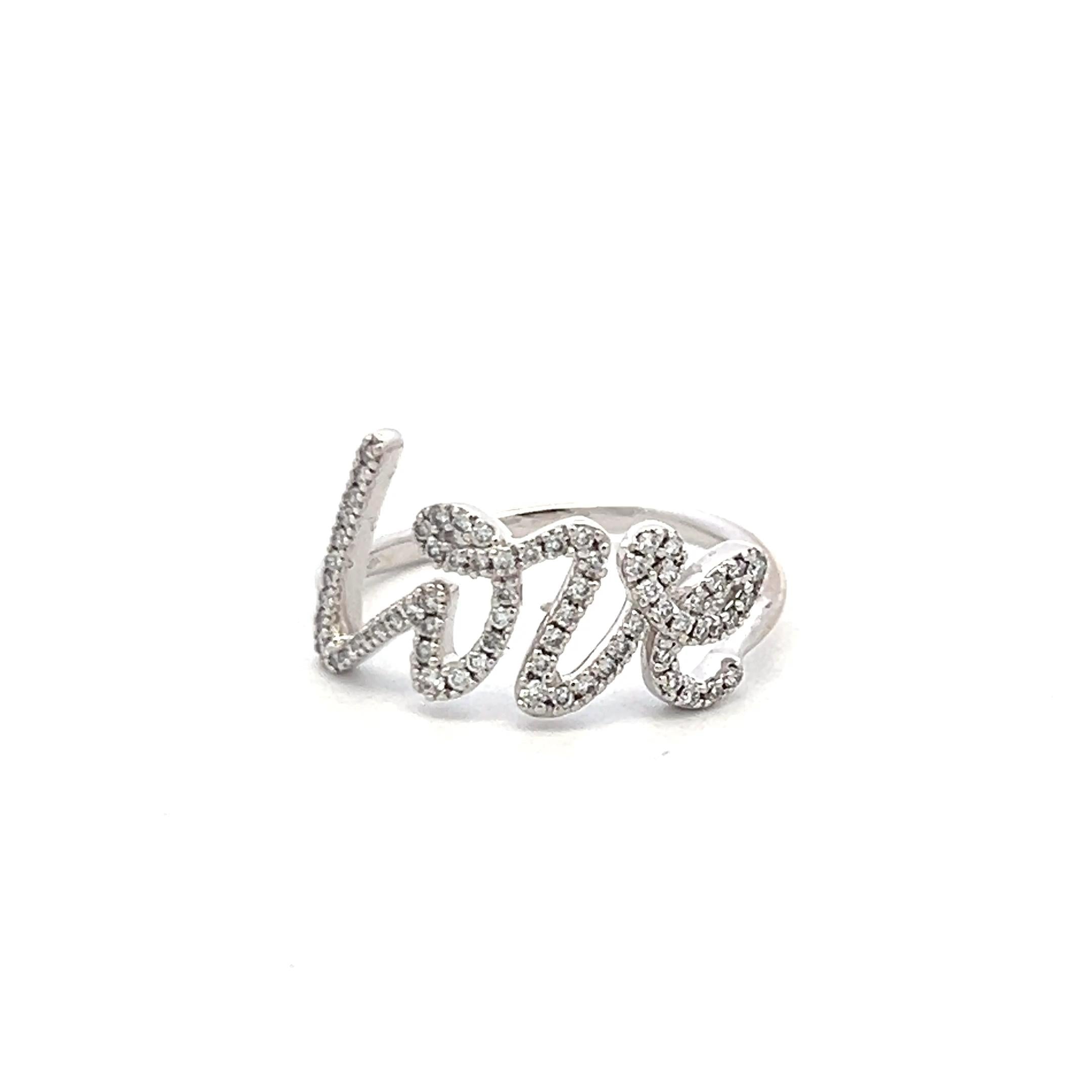 Tiffany & Co 18K WG Cocktail Ring with 0.2 Carat Round G VS Diamonds Size 7