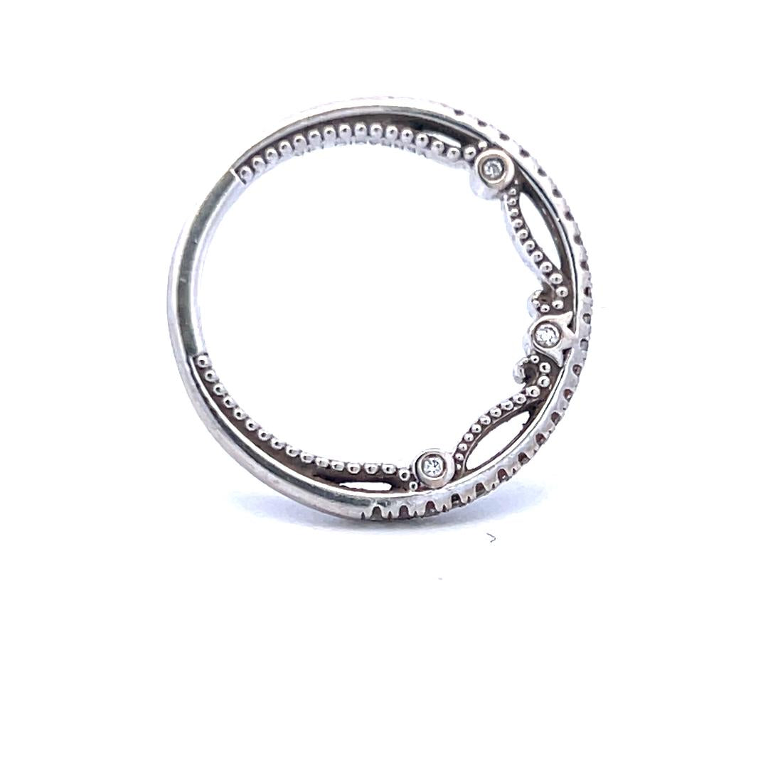 Verragio 0.18 Carat Round Brilliant Diamond 14K White Gold Half-Eternity Ring