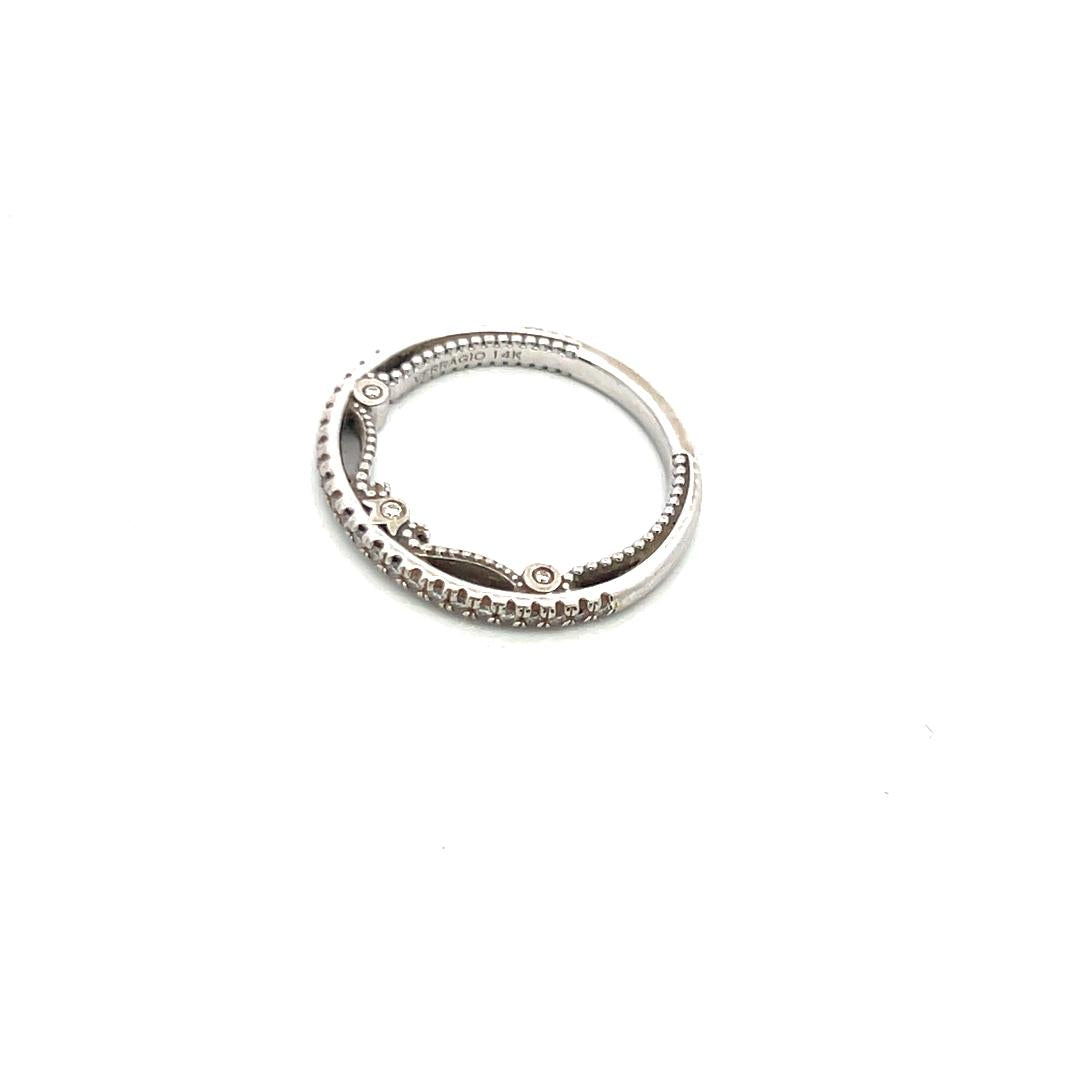 Verragio 0.18 Carat Round Brilliant Diamond 14K White Gold Half-Eternity Ring
