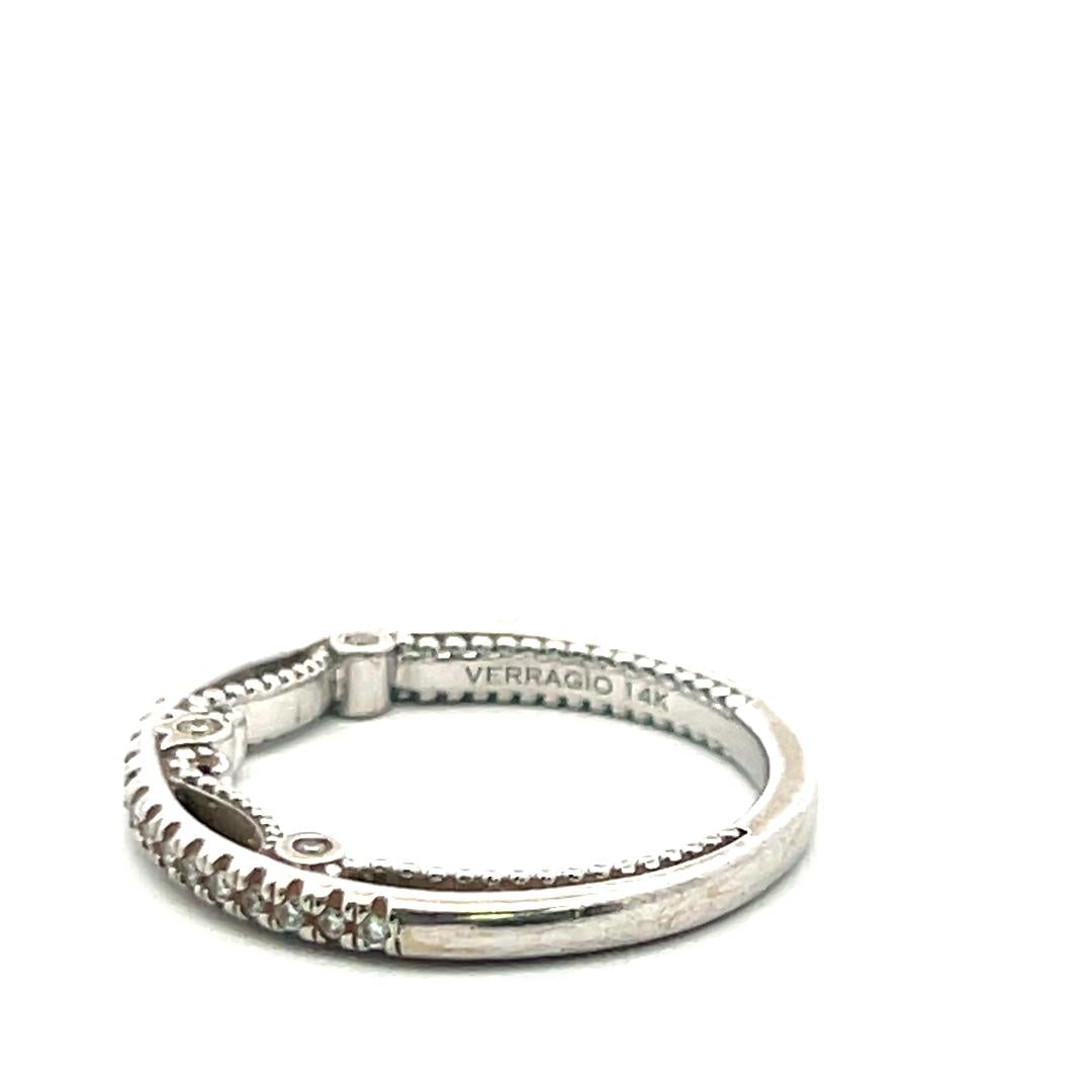 Verragio 0.18 Carat Round Brilliant Diamond 14K White Gold Half-Eternity Ring