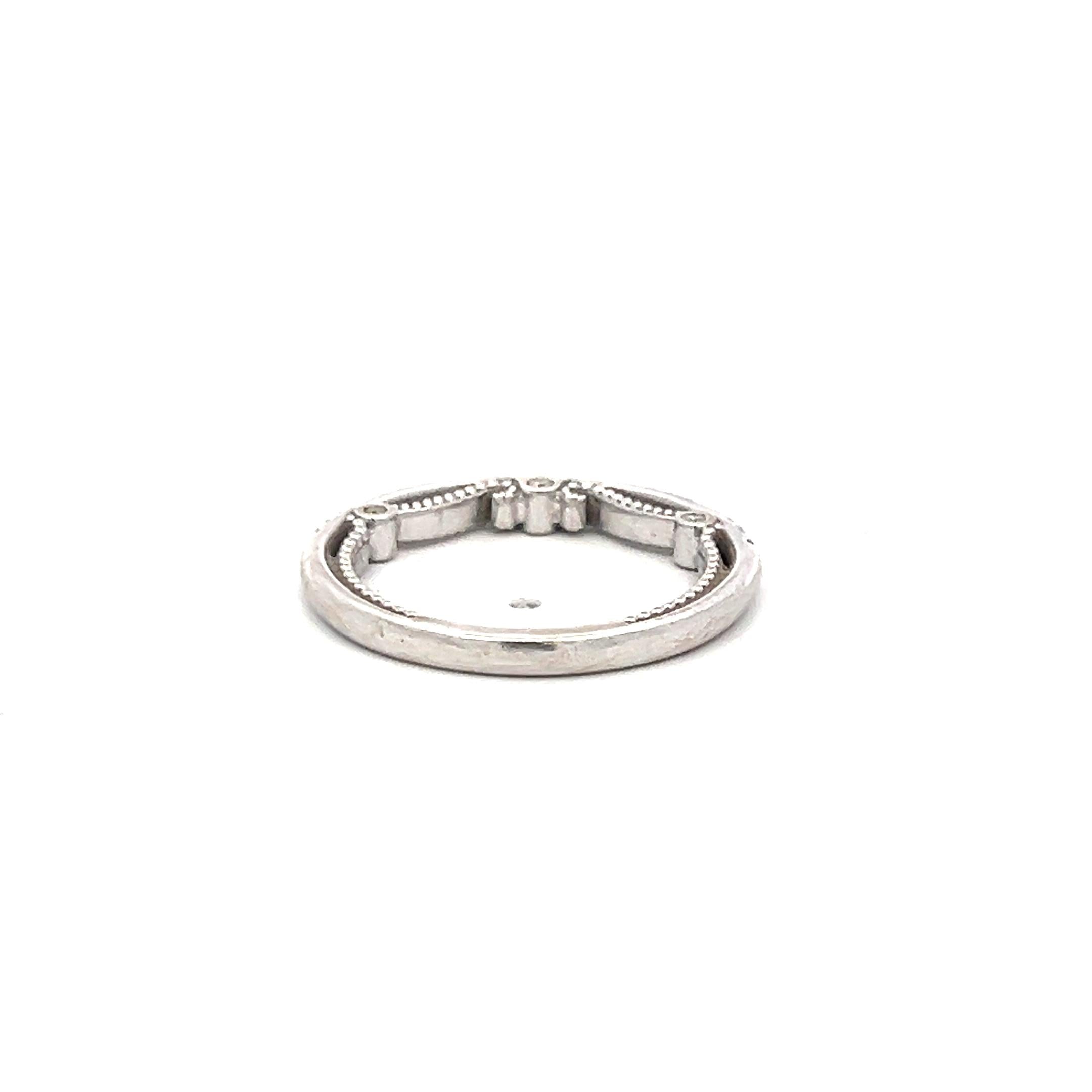 Verragio 0.18 Carat Round Brilliant Diamond 14K White Gold Half-Eternity Ring