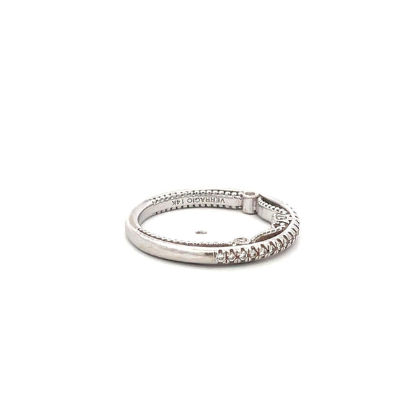 Verragio 0.18 Carat Round Brilliant Diamond 14K White Gold Half-Eternity Ring