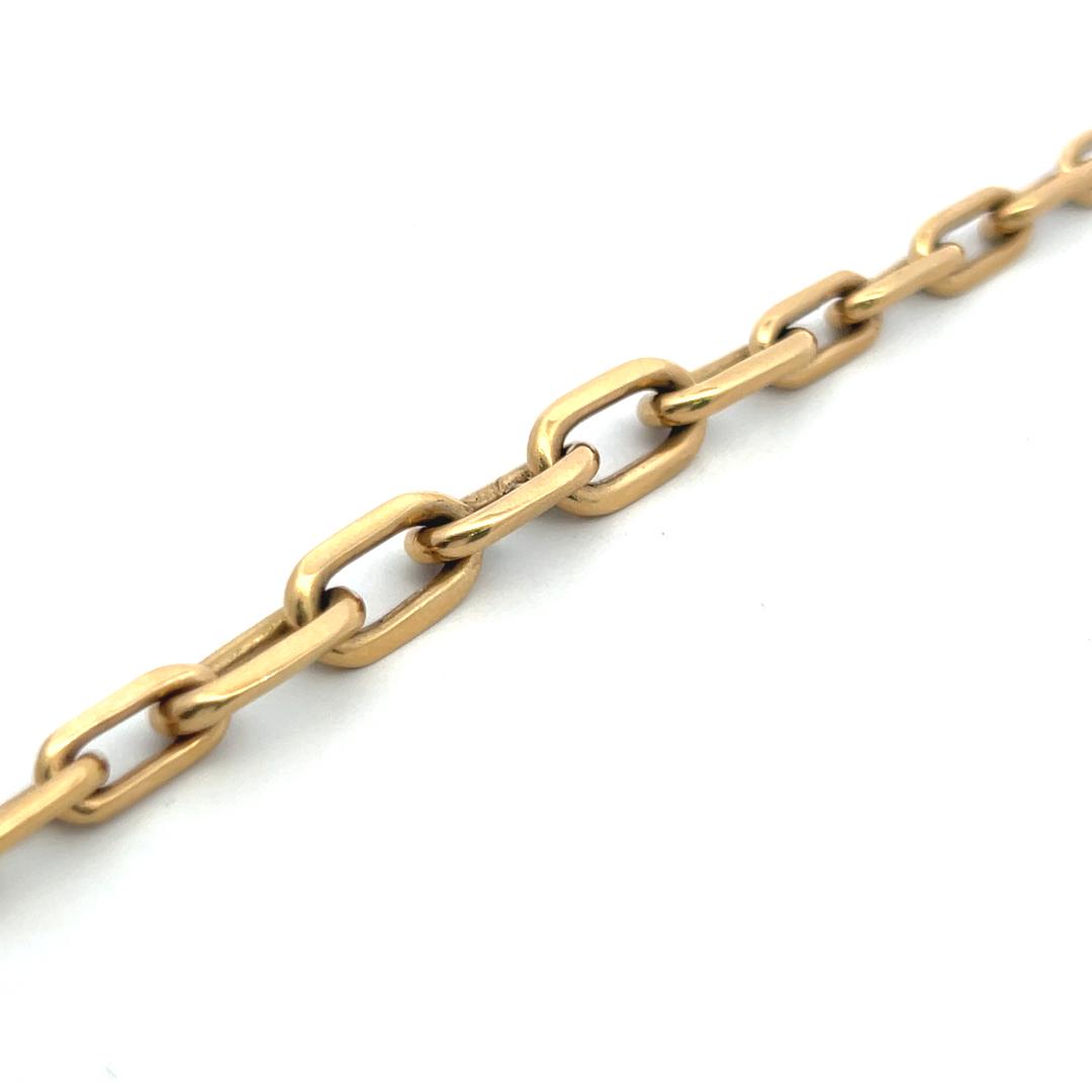 Vintage 34.10 Grams 18 Inch Long 14 Karat Yellow Gold Link Necklace