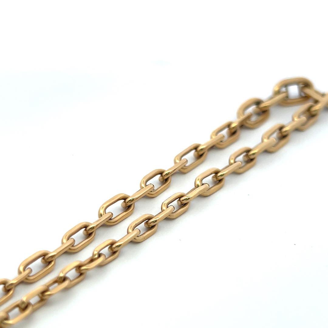 Vintage 34.10 Grams 18 Inch Long 14 Karat Yellow Gold Link Necklace