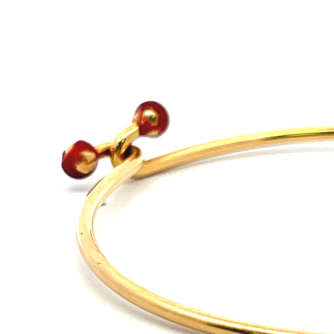 Gucci Vintage 10 Grams 18 Karat Yellow Gold Bangle Bracelet