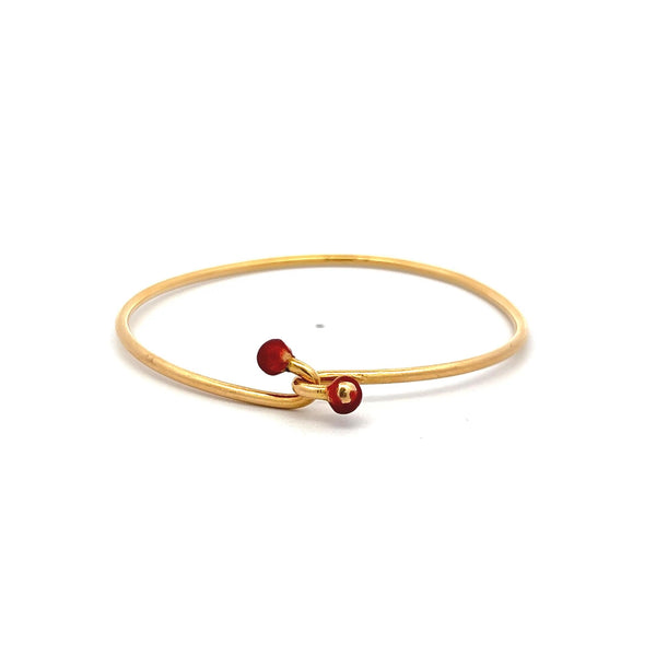 Gucci Vintage 9.50 Grams 18 Karat Yellow Gold Bangle Bracelet