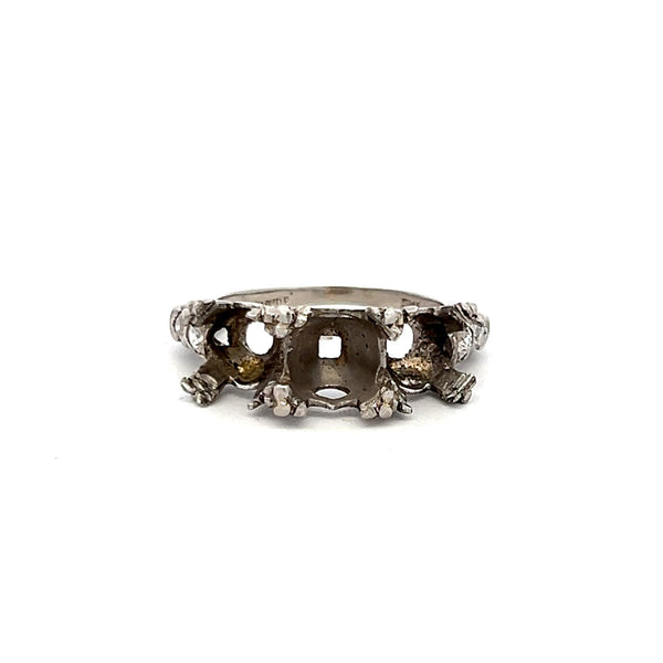 0.24 Carat Round Brilliant I SI1 Diamond Platinum Semi Mount Ring