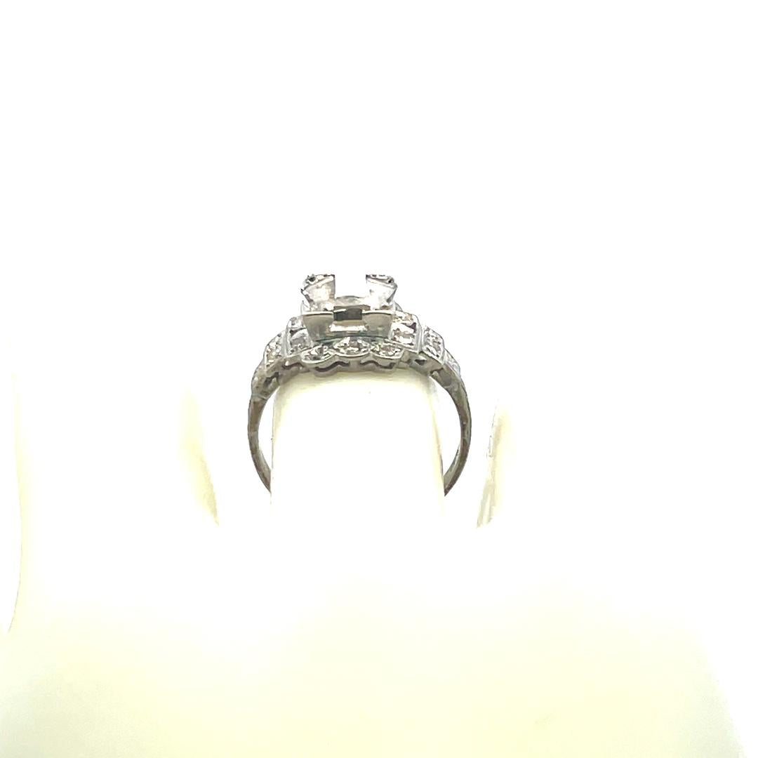 0.25 Carat Round Brilliant J VS Diamond Platinum Semi Mount Ring