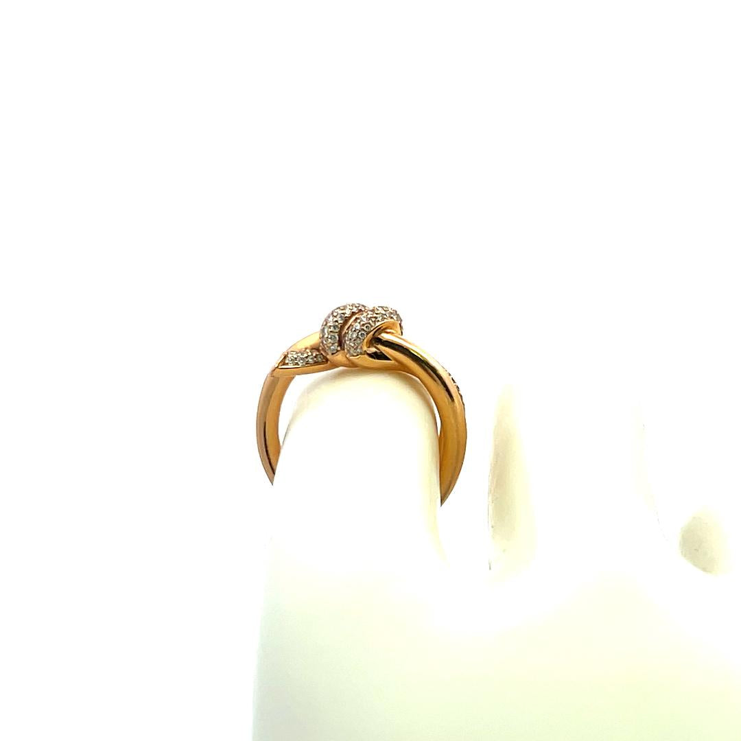 Tiffany & Co 0.31 Carat Round Brilliant F VS Diamond 18 Karat Rose Gold Band Rin