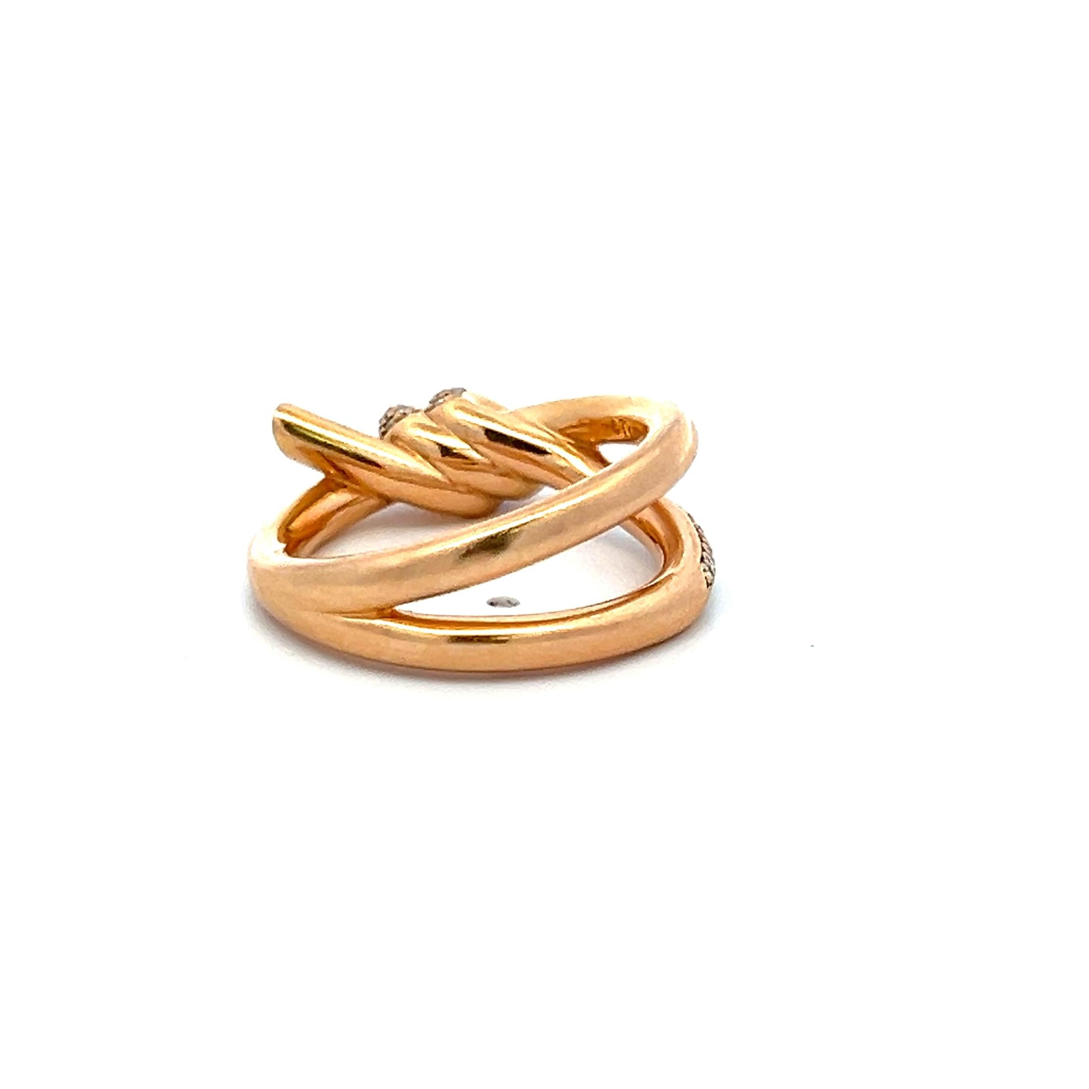 Tiffany & Co 0.31 Carat Round Brilliant F VS Diamond 18 Karat Rose Gold Band Rin