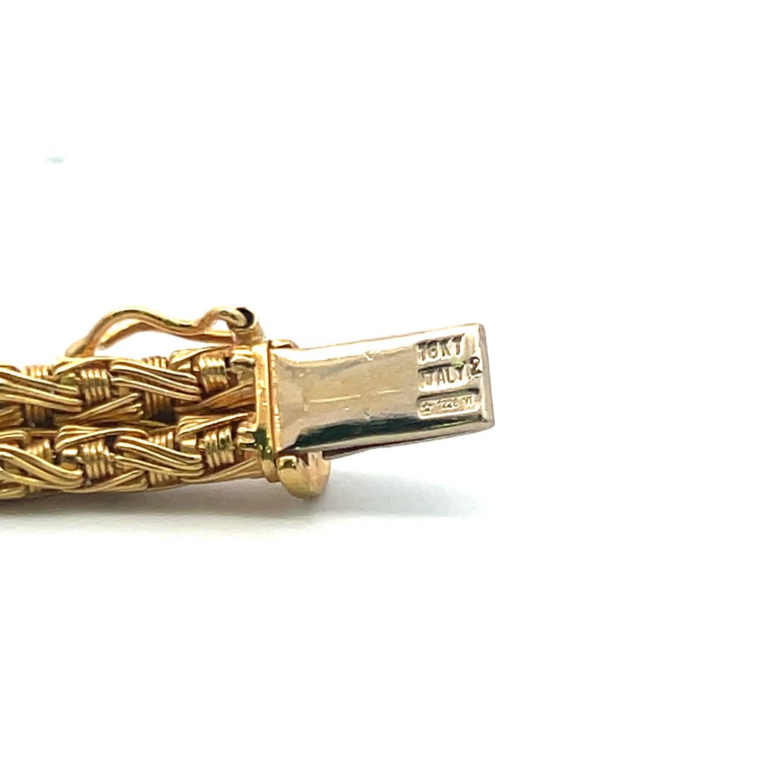 Roberto Coin 2.50ct Diamond 18K Yellow Gold Woven Bracelet