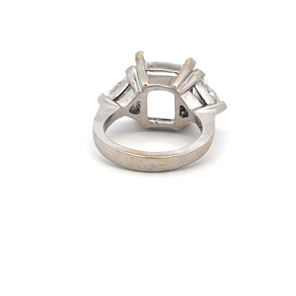 1.68 Carat Triangular Shape Diamond 18 Karat White Gold Semi Mount Ring