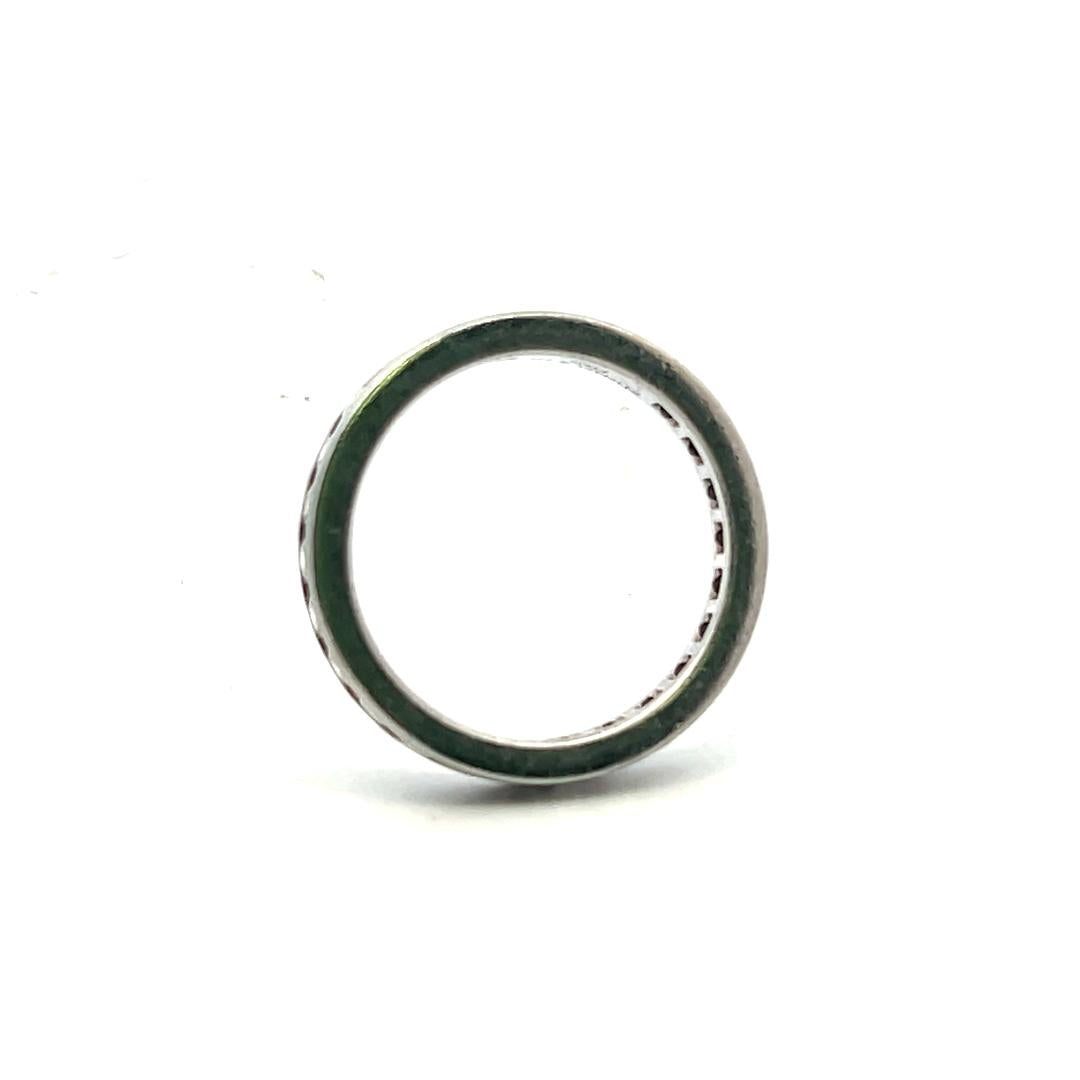 Tiffany & Co Platinum Wedding Band Ring with 1.14ct Round F VS Diamonds Size 5
