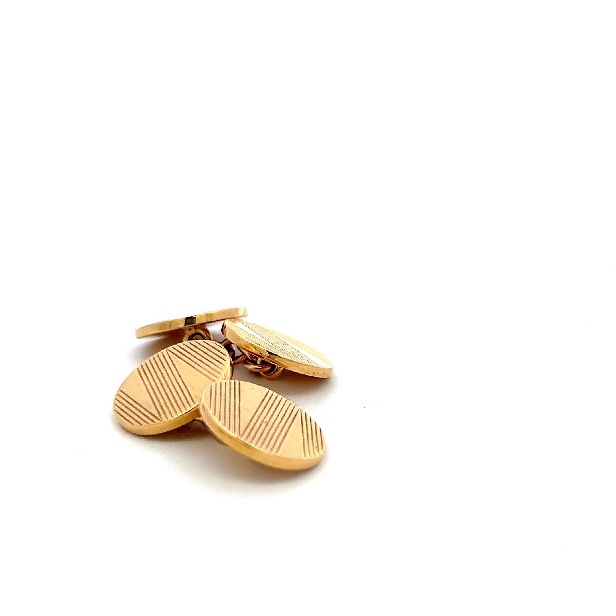 Bvlgari 18K Yellow Gold Chain Link Cufflinks 18.92 Grams