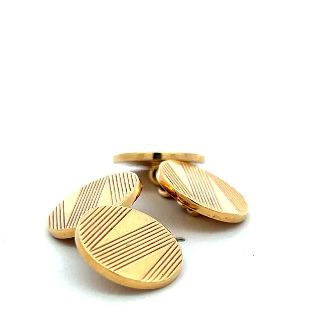 Bvlgari 18K Yellow Gold Chain Link Cufflinks 18.92 Grams