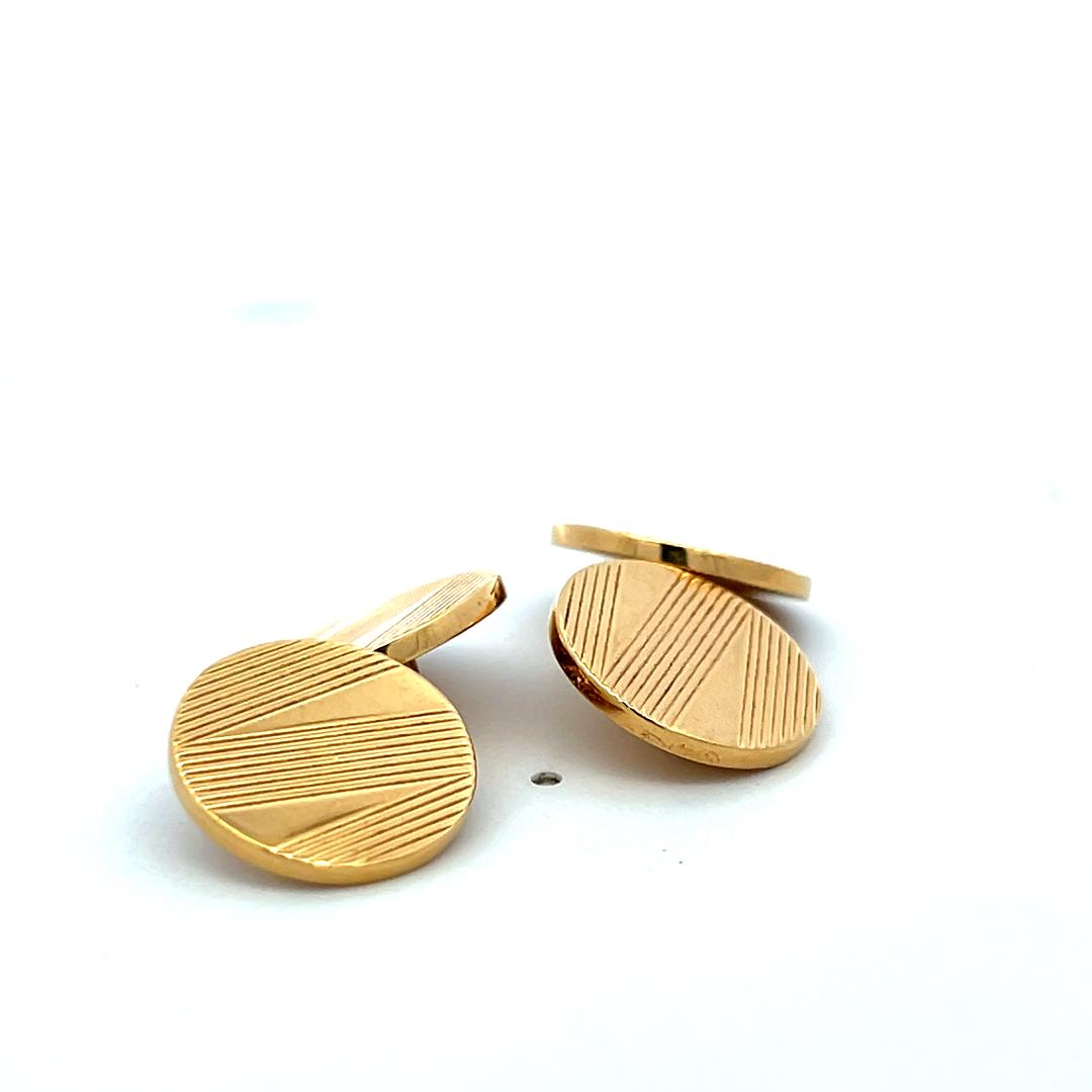 Bvlgari 18K Yellow Gold Chain Link Cufflinks 18.92 Grams
