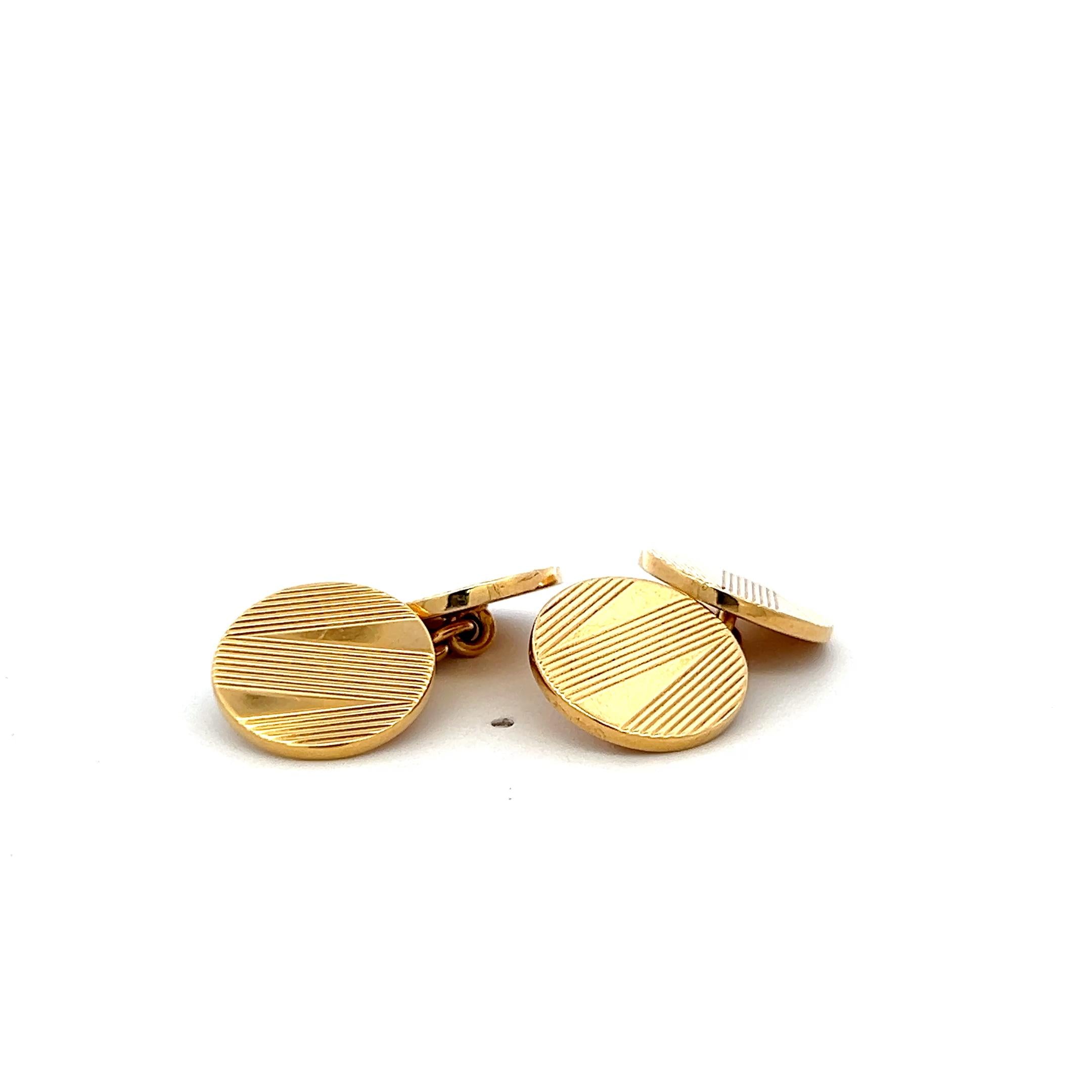 Bvlgari 18K Yellow Gold Chain Link Cufflinks 18.92 Grams