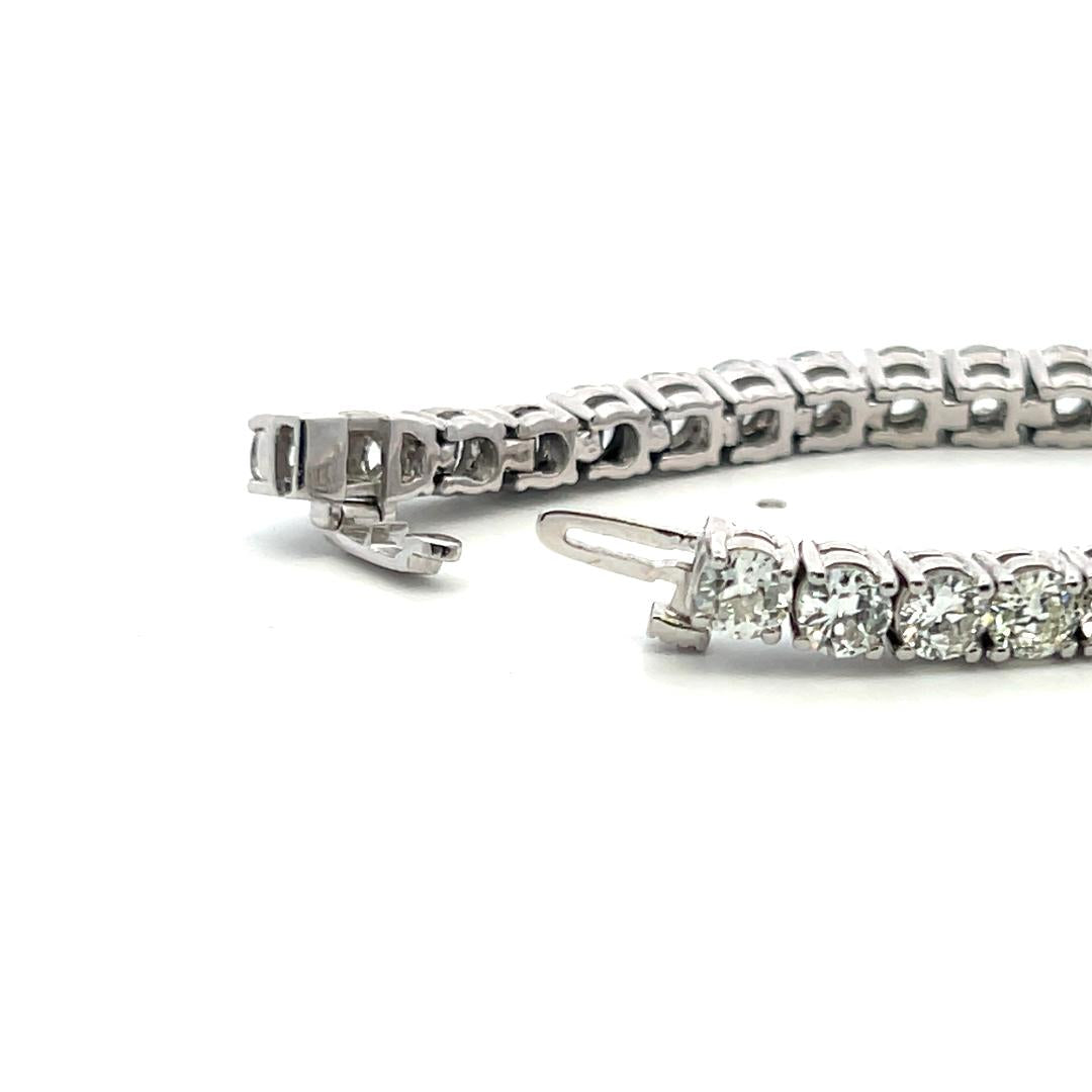 12.00ct Round Brilliant I VS Diamond Tennis Bracelet in Platinum