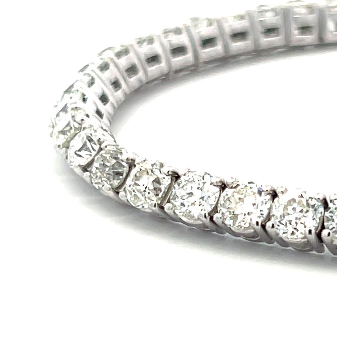 12.00ct Round Brilliant I VS Diamond Tennis Bracelet in Platinum