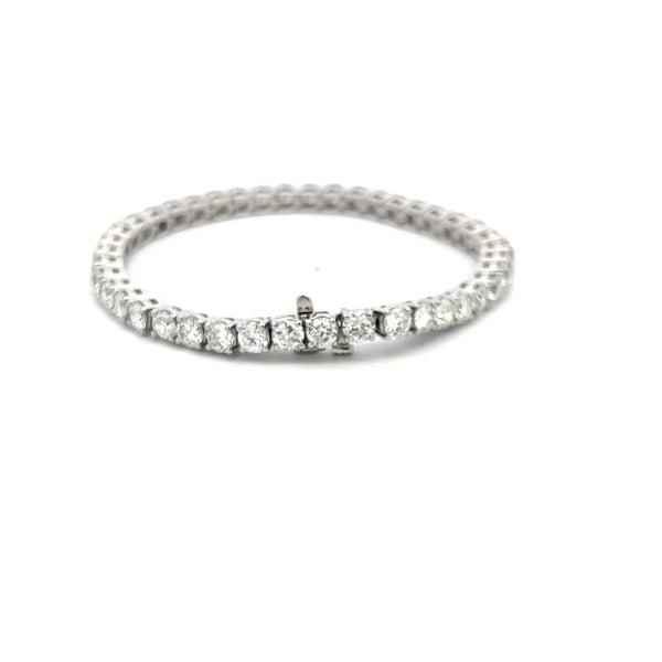 12.00 Carat Round Brilliant I VS Diamond Platinum Tennis Bracelet