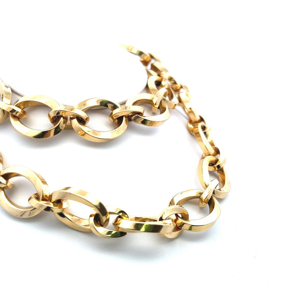 Tiffany & Co Vintage 209 Grams 18 Karat Yellow Gold Link Necklace