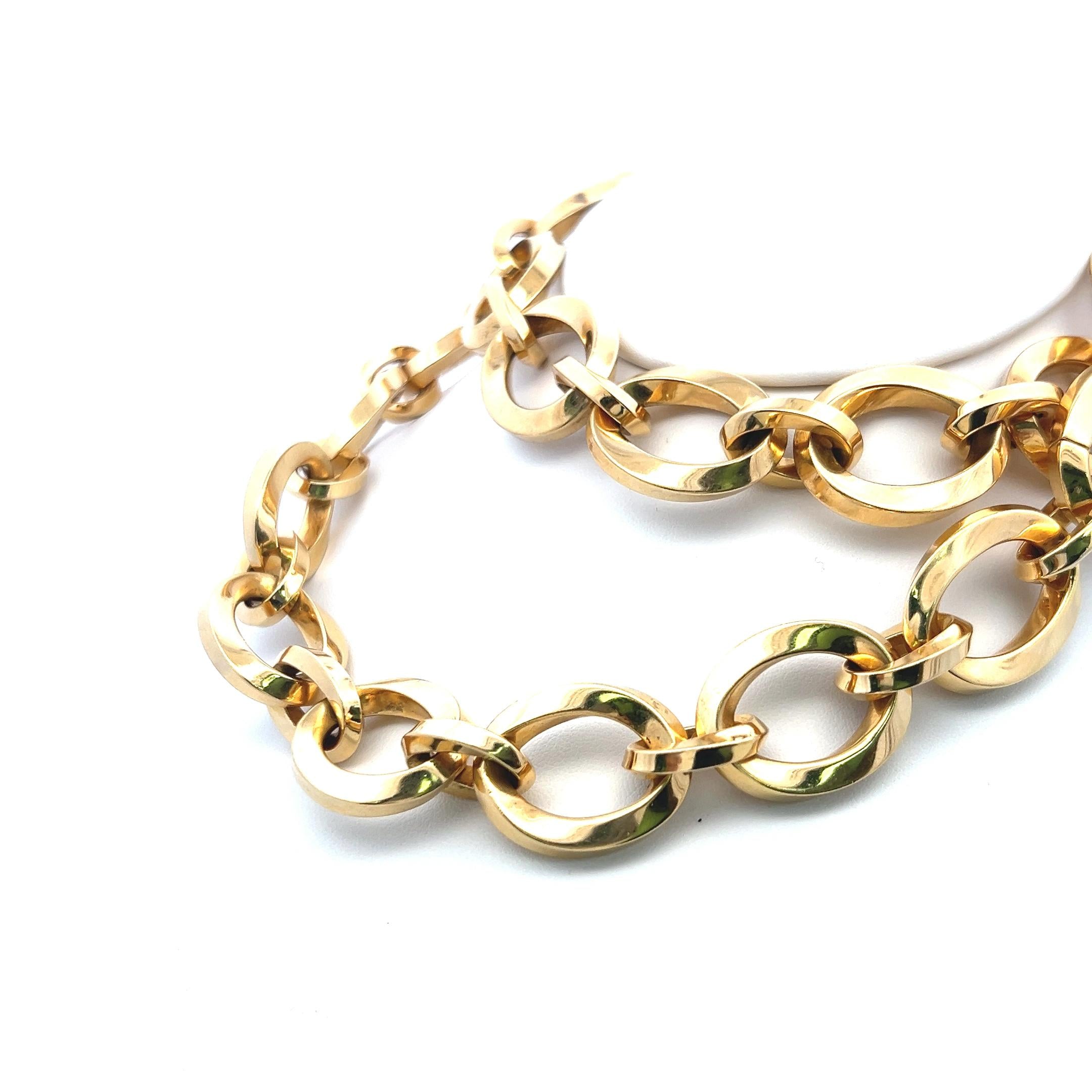 Tiffany & Co Vintage 209 Grams 18 Karat Yellow Gold Link Necklace