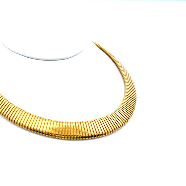 Van Cleef & Arpels 18 Karat Yellow Gold Tubogas Choker Necklace