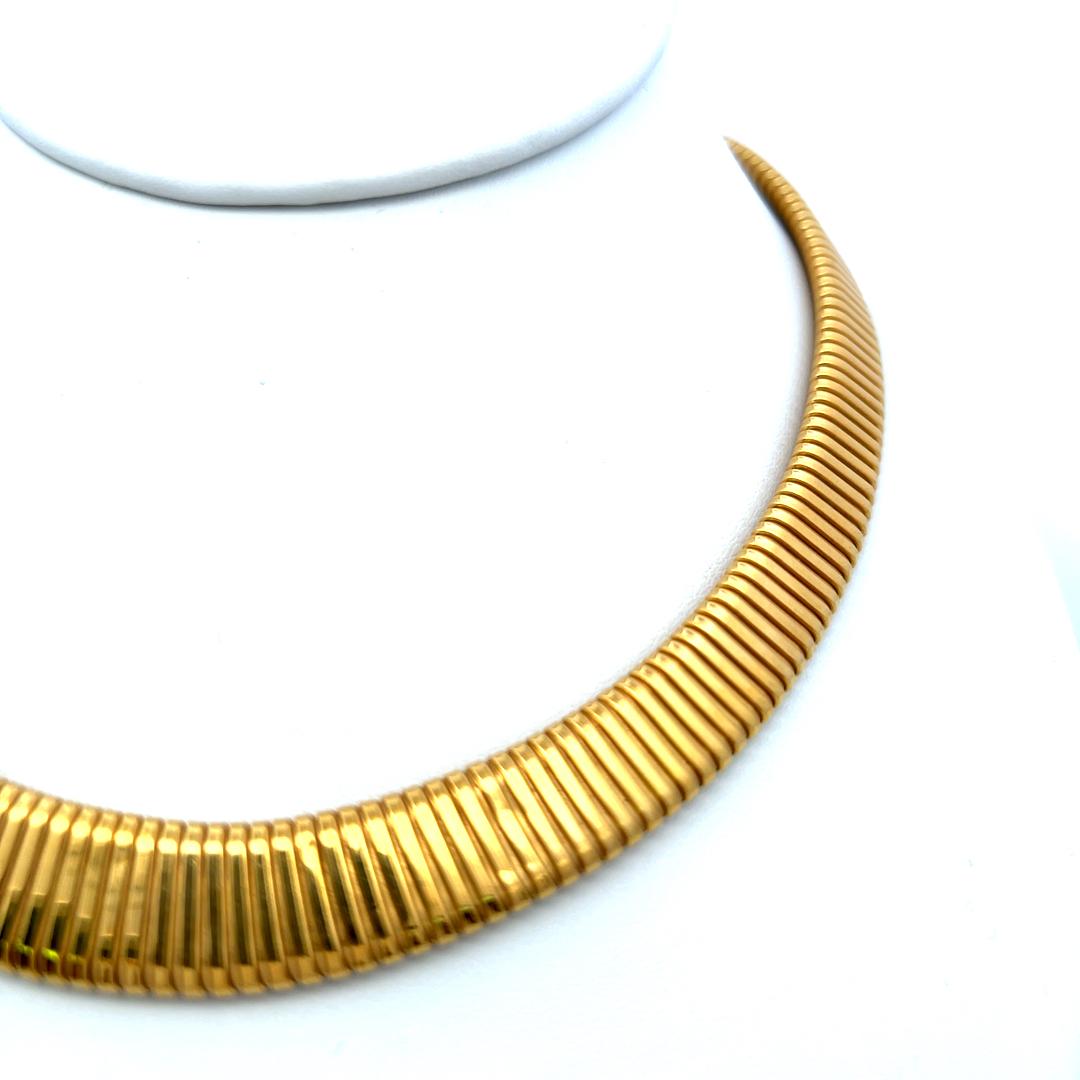Van Cleef & Arpels 18 Karat Yellow Gold Tubogas Choker Necklace