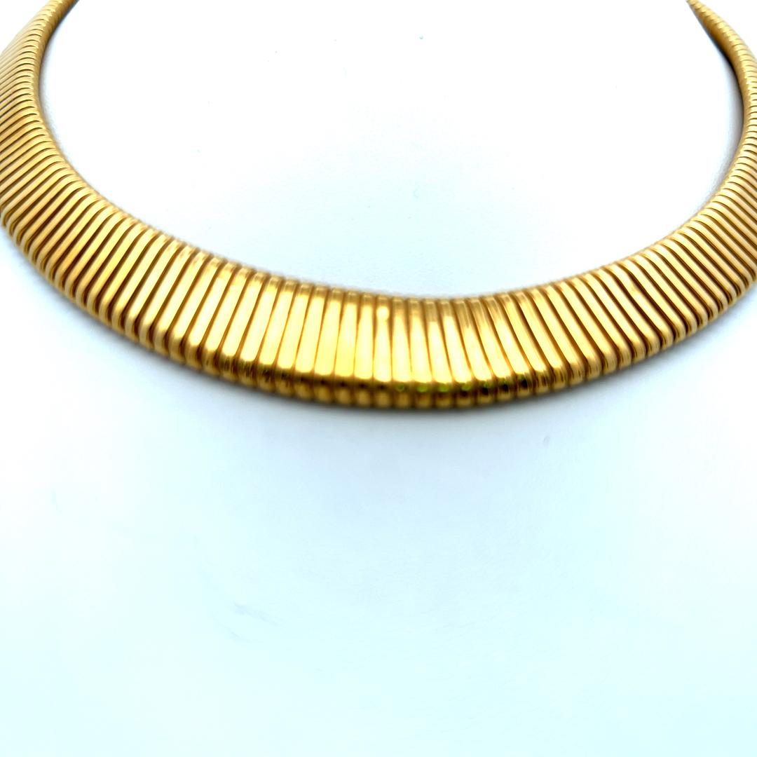 Van Cleef & Arpels 18 Karat Yellow Gold Tubogas Choker Necklace