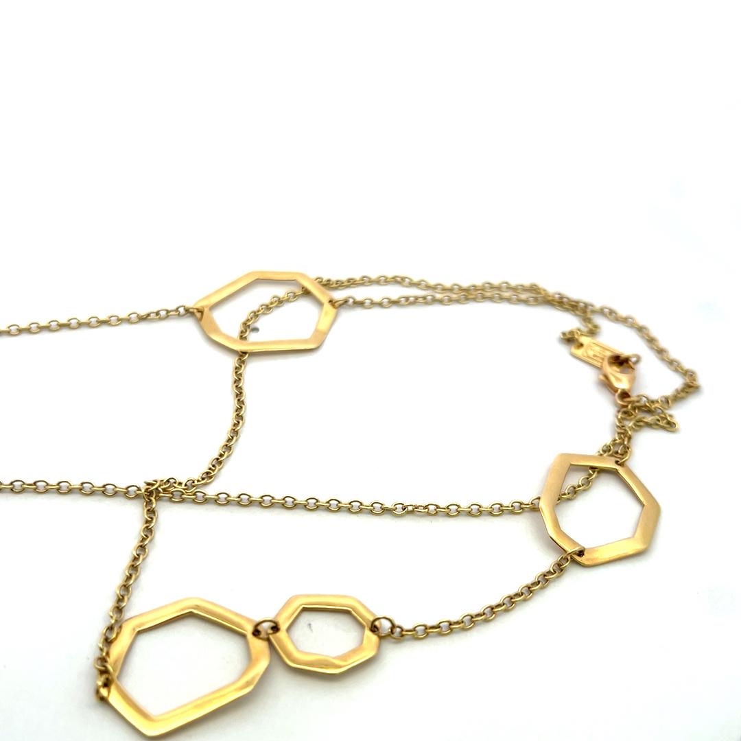 Ippolita Vintage 18K Yellow Gold Station Necklace 48 Inch