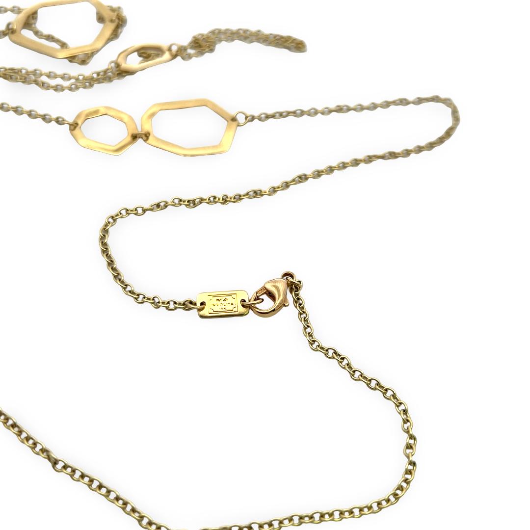 Ippolita Vintage 18K Yellow Gold Geometric Station Necklace 18.5 Grams