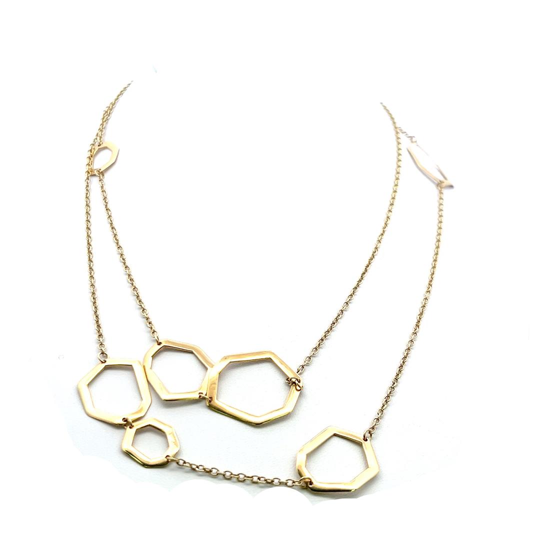 Ippolita Vintage 18K Yellow Gold Station Necklace 48 Inch
