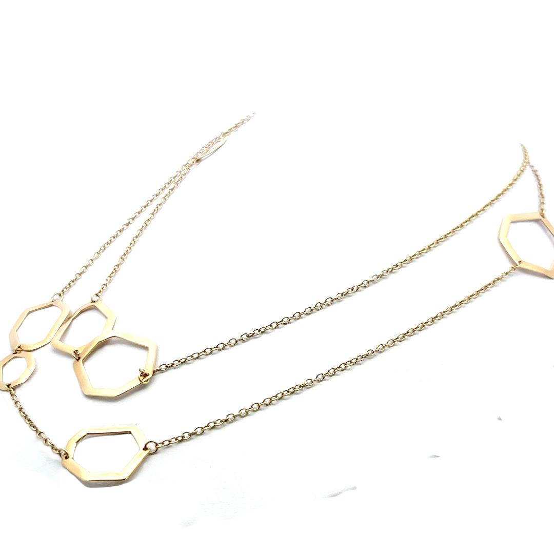 Ippolita Vintage 18K Yellow Gold Station Necklace 48 Inch
