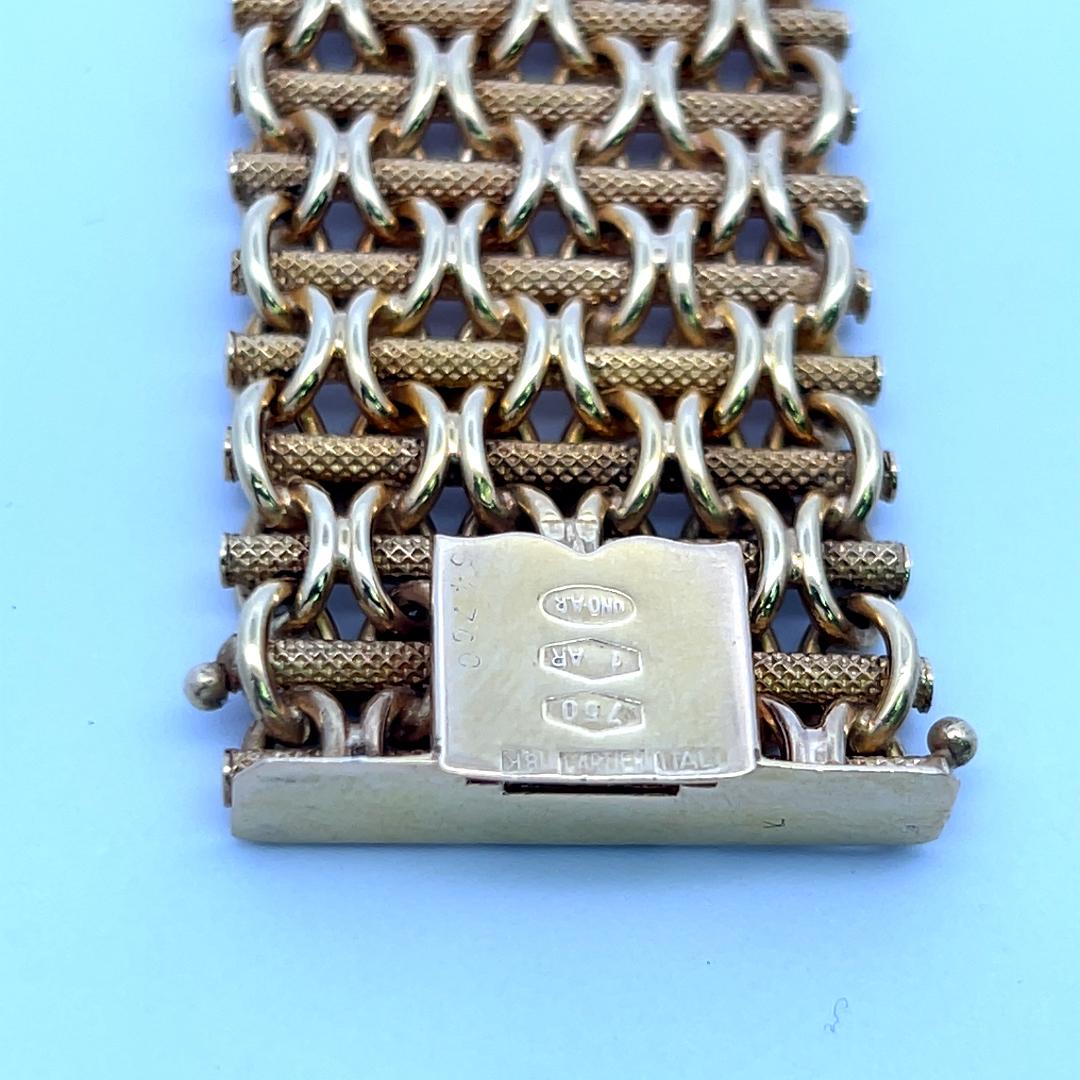 Cartier Vintage 44.80 Grams 18 Karat Yellow Gold Bracelet