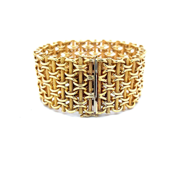 Cartier Vintage 44.80 Grams 18 Karat Yellow Gold Bracelet