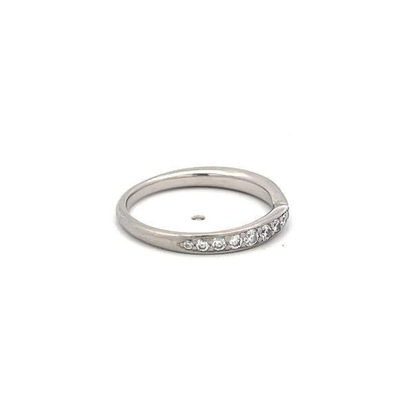 Tiffany & Co 0.23 Carat Round Brilliant G VS Diamond Platinum Wedding Band Ring