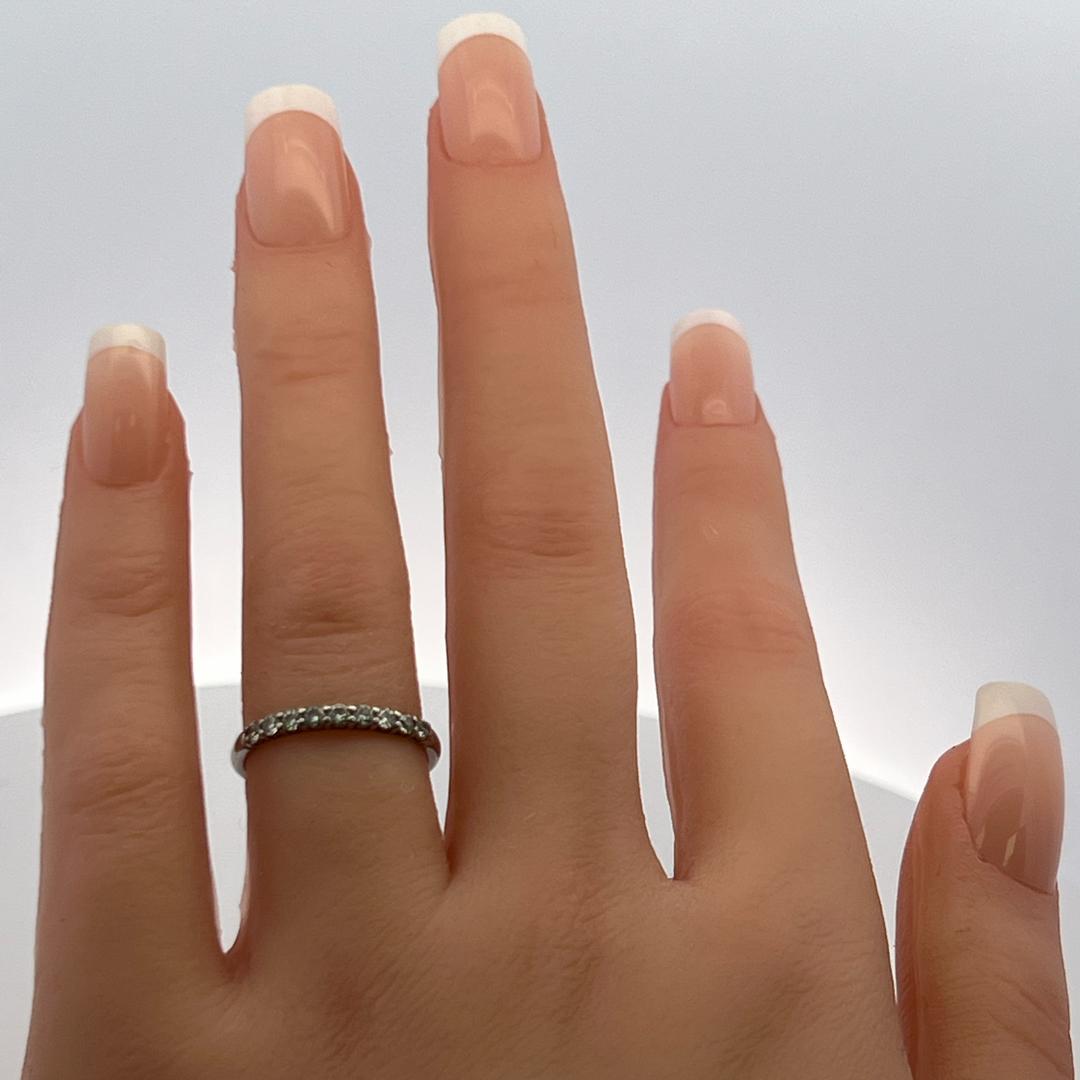 Tiffany & Co 0.27 Carat Round Brilliant F VS Diamond Platinum Band Ring