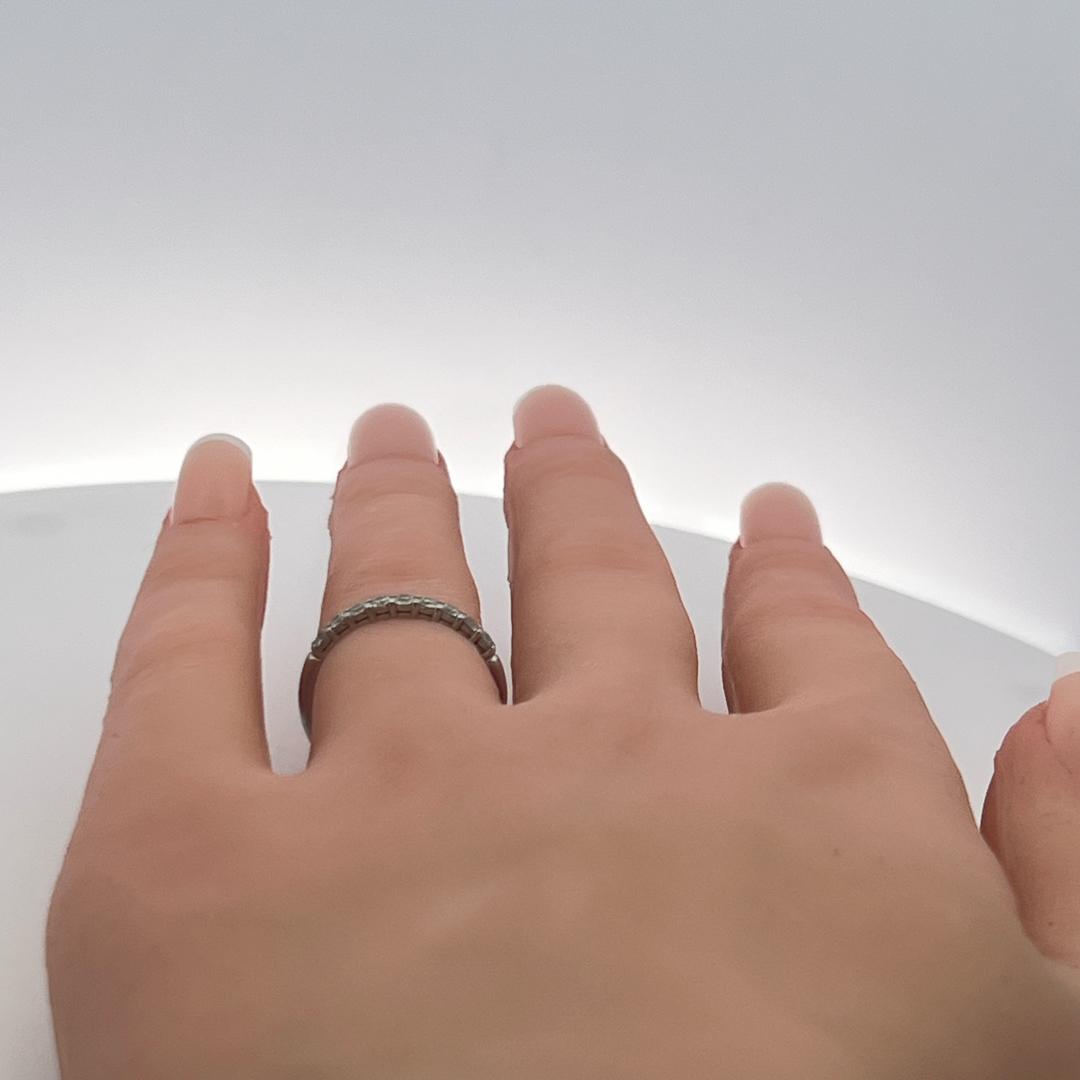 Tiffany & Co 0.27 Carat Round Brilliant F VS Diamond Platinum Band Ring