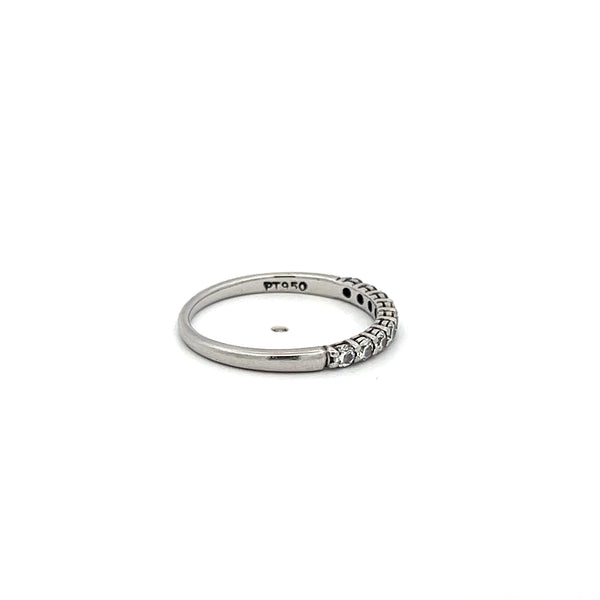 Tiffany & Co 0.27 Carat Round Brilliant F VS Diamond Platinum Band Ring