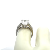 3.05 Carat Emerald Cut D VS1 Diamond Platinum Engagement Ring