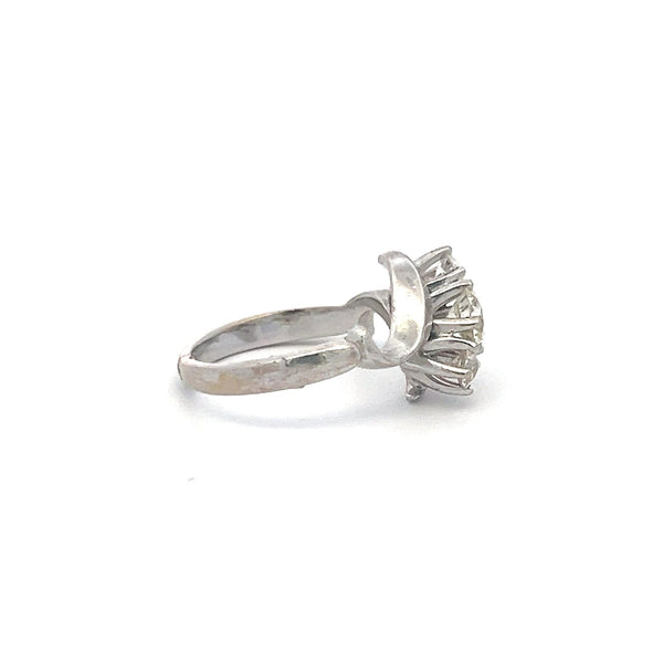 0.60 Carat Round Brilliant K-I VS Diamond 14 Karat White Gold Three-Stone Ring