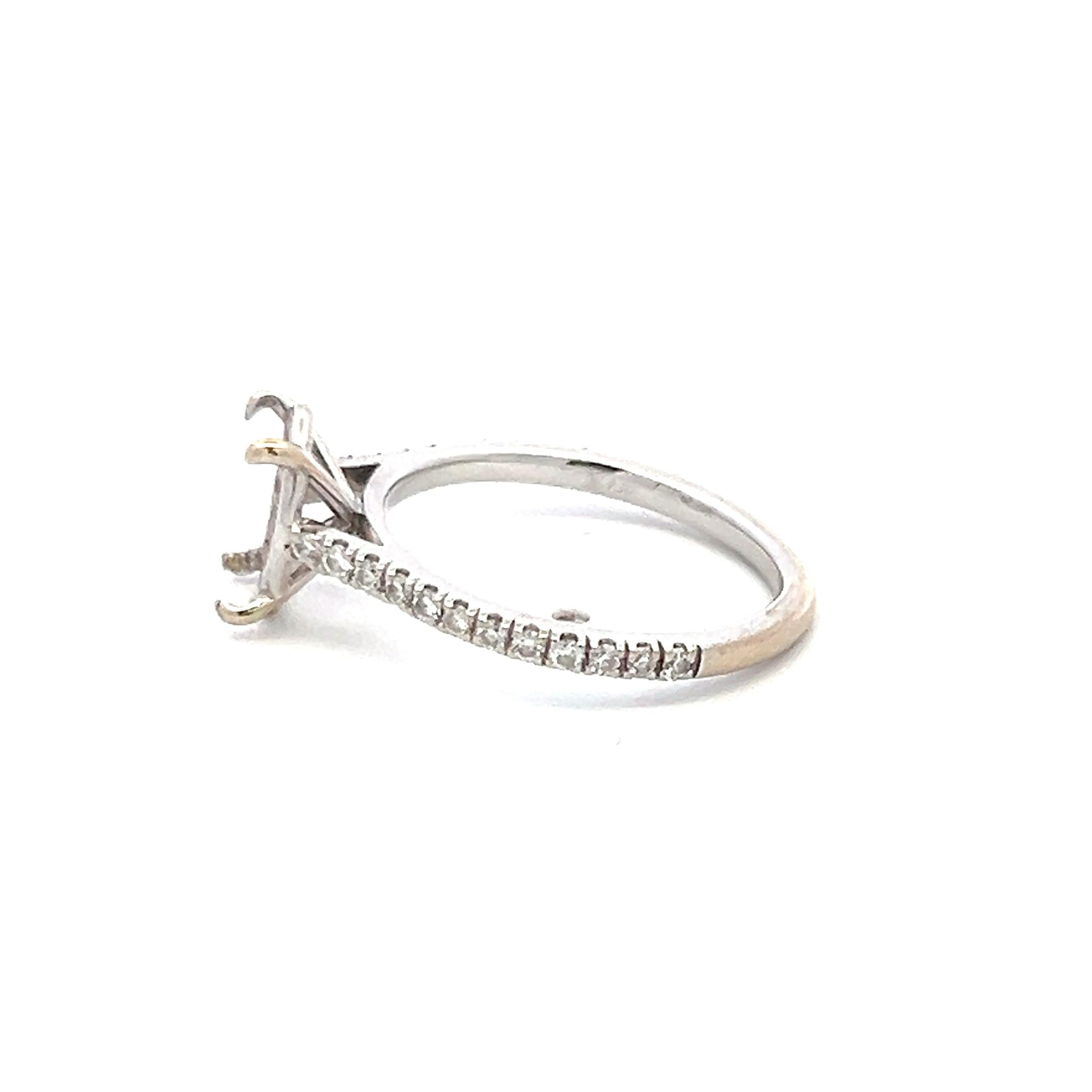 0.22 Carat Round Brilliant I VS Diamond 18 Karat White Gold Semi Mount Ring