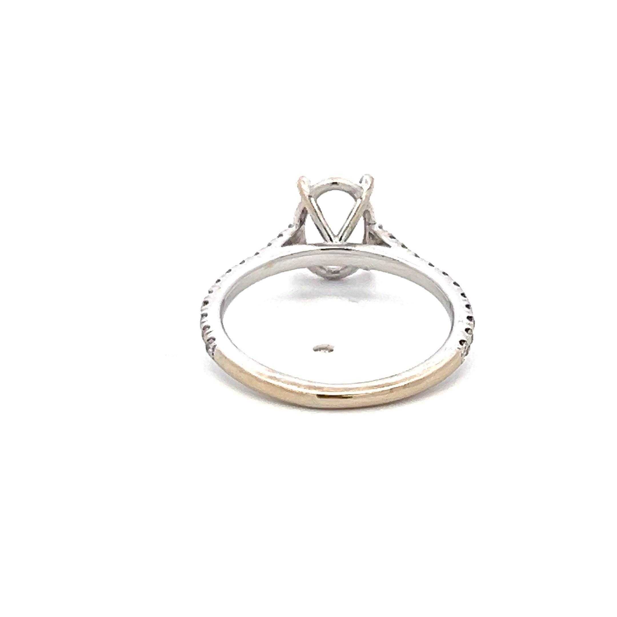 0.22 Carat Round Brilliant I VS Diamond 18 Karat White Gold Semi Mount Ring