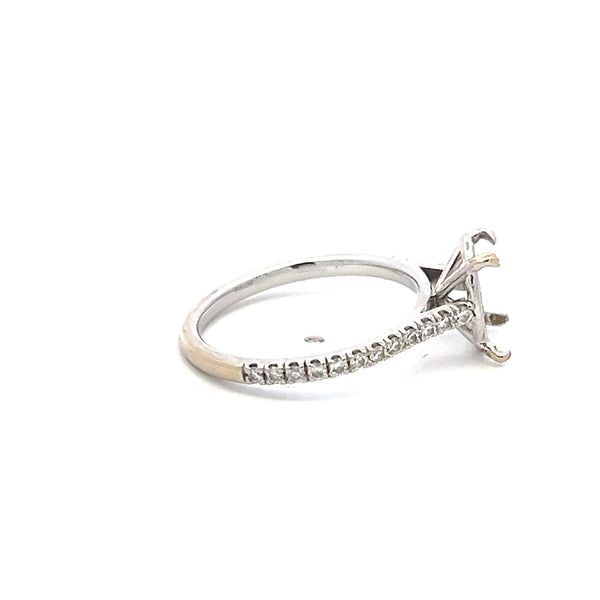 0.22 Carat Round Brilliant I VS Diamond 18 Karat White Gold Semi Mount Ring