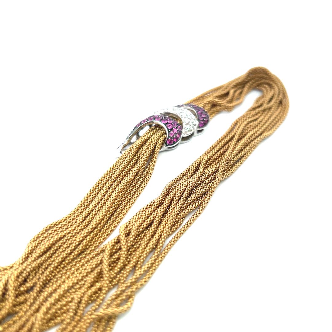 0.90 Carat Sapphire 0.40 Carat Round Brilliant Diamond 18K Gold Drop Necklace