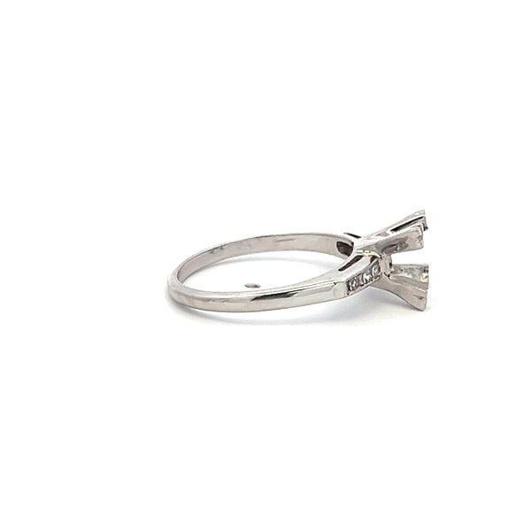 0.10 Carat Round Brilliant G VS Diamond 14 Karat White Gold Semi Mount Ring