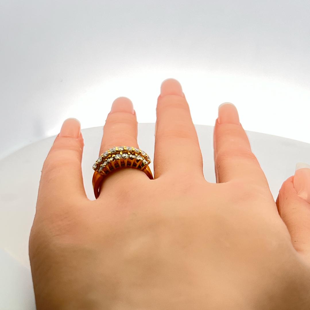 Hammerman Broth 2.00 Carat Round Diamond 18 Karat Yellow Gold Band Ring